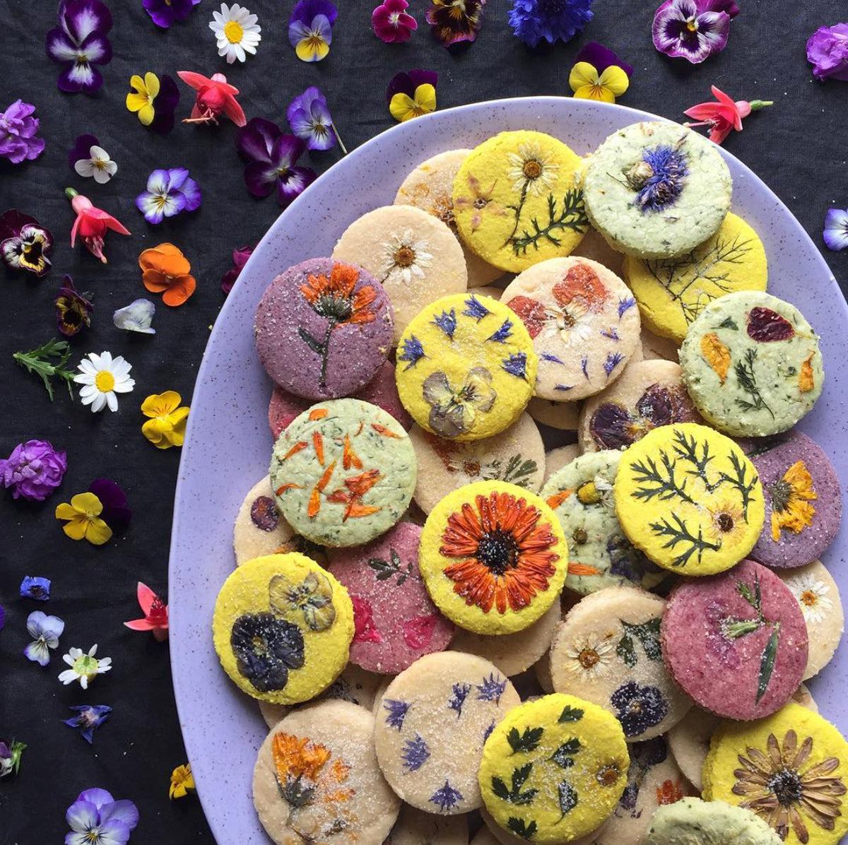 Organic Flower Pressed Sugar Cookies